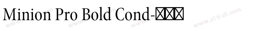 Minion Pro Bold Cond字体转换 Minion Pro Bold Cond字体转换